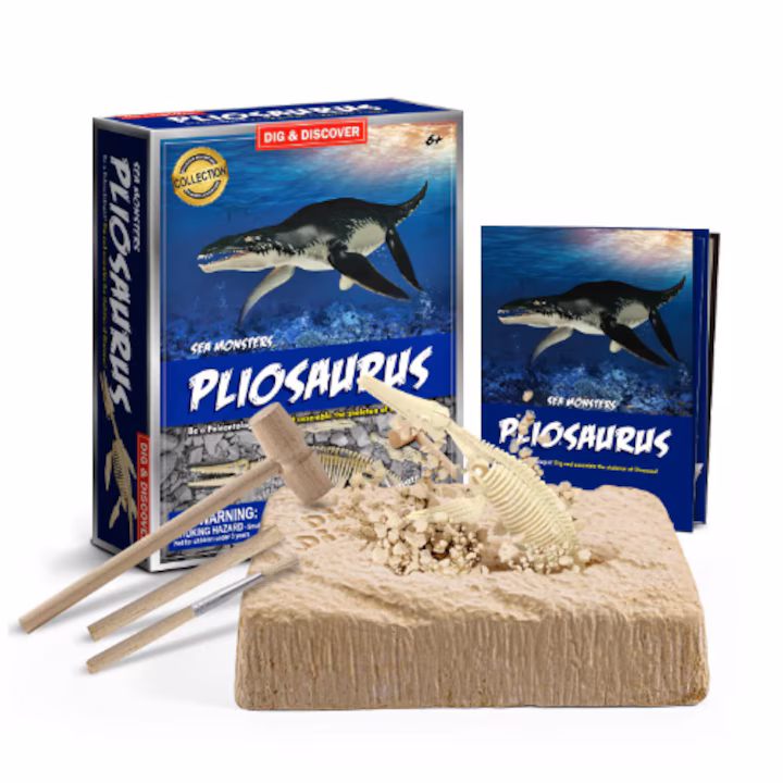 Set Educational Pliosaurus - Excaveaza si Descopera Lumea Dinozaurilor