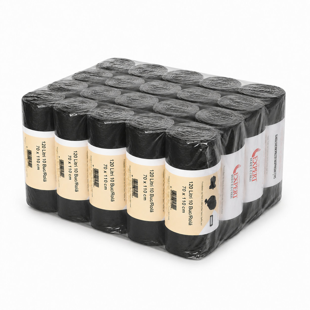Bax Saci Menajeri 120L, 20 role, 10 buc/rola, 70 x 110 cm, 28 microni